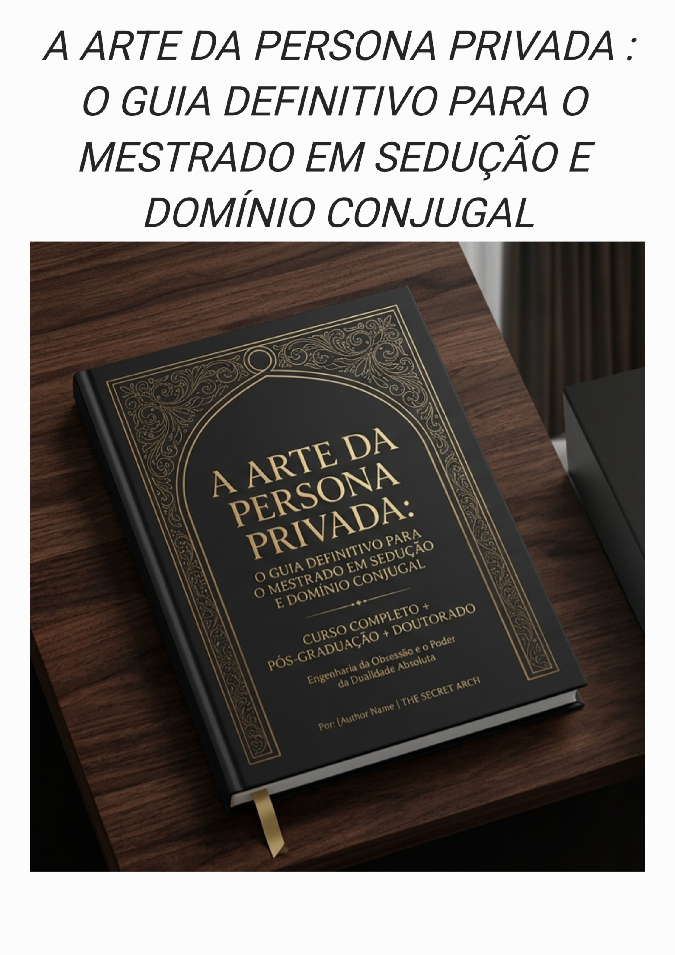 Capa do e-book A Arte da Persona Privada